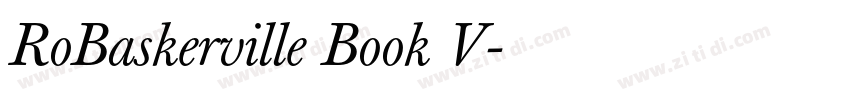 RoBaskerville Book V字体转换
